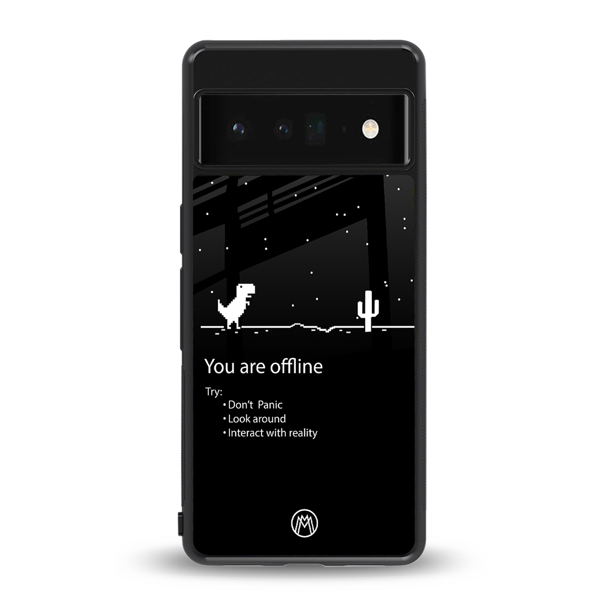 you are offline back phone cover | glass case for google pixel 6 pro