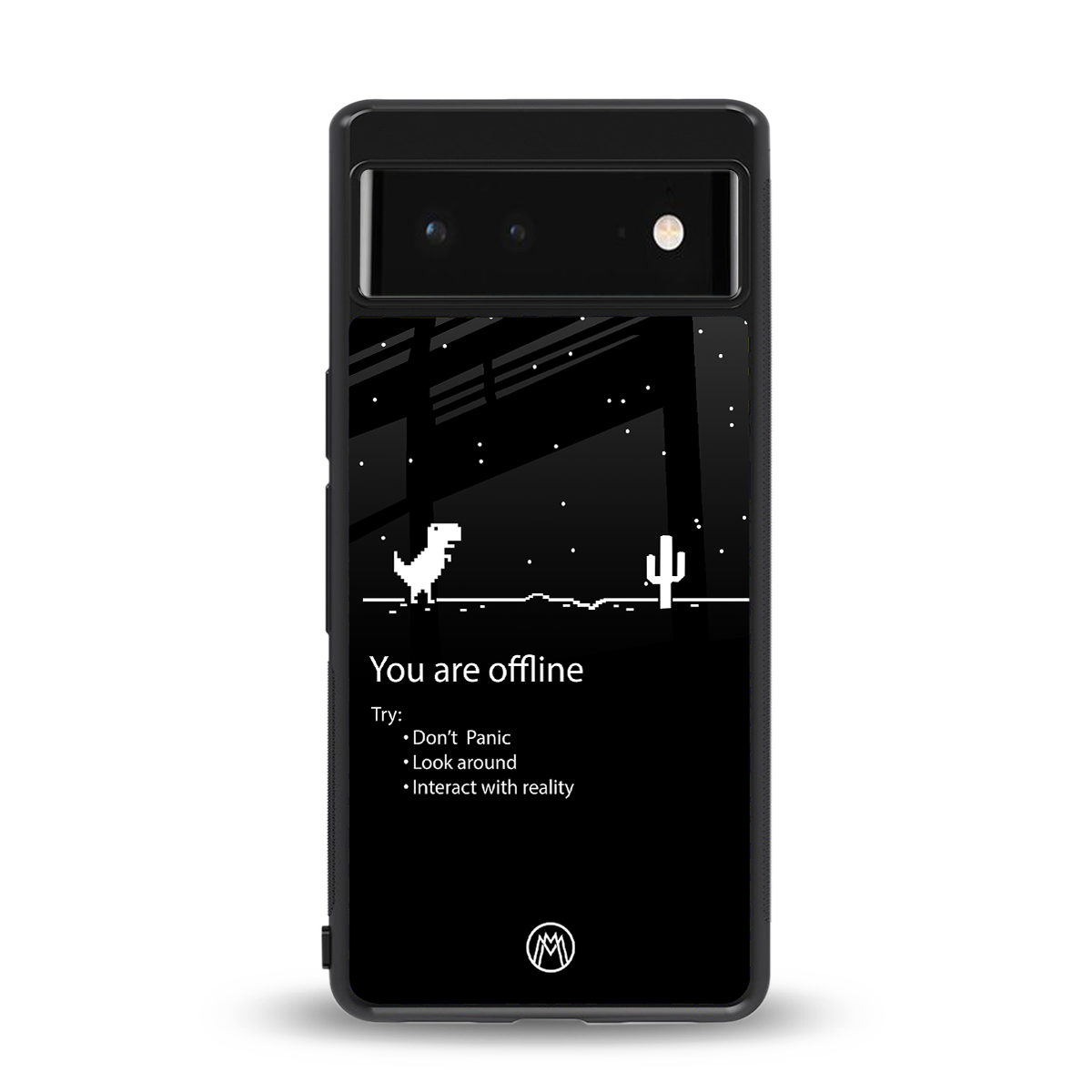 you are offline back phone cover | glass case for Google Pixel 6A