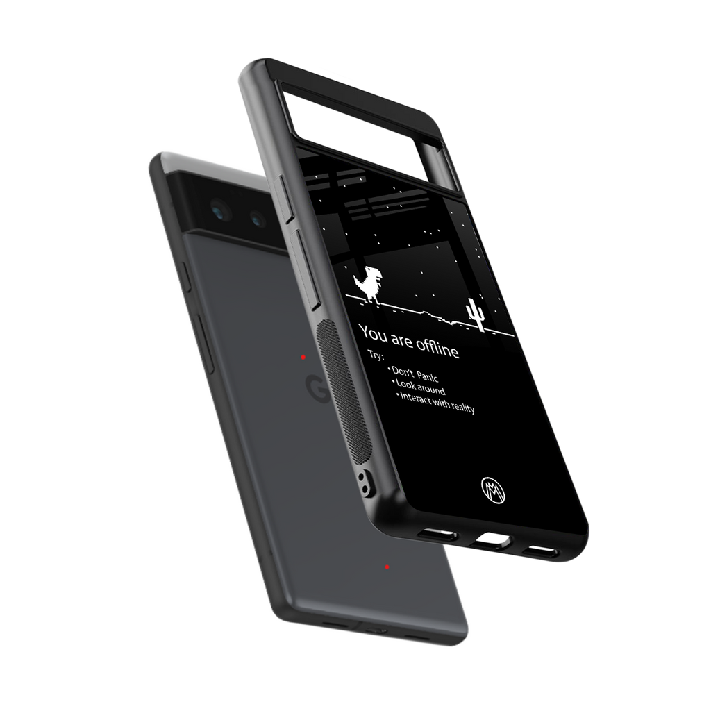 you are offline back phone cover | glass case for google pixel 6