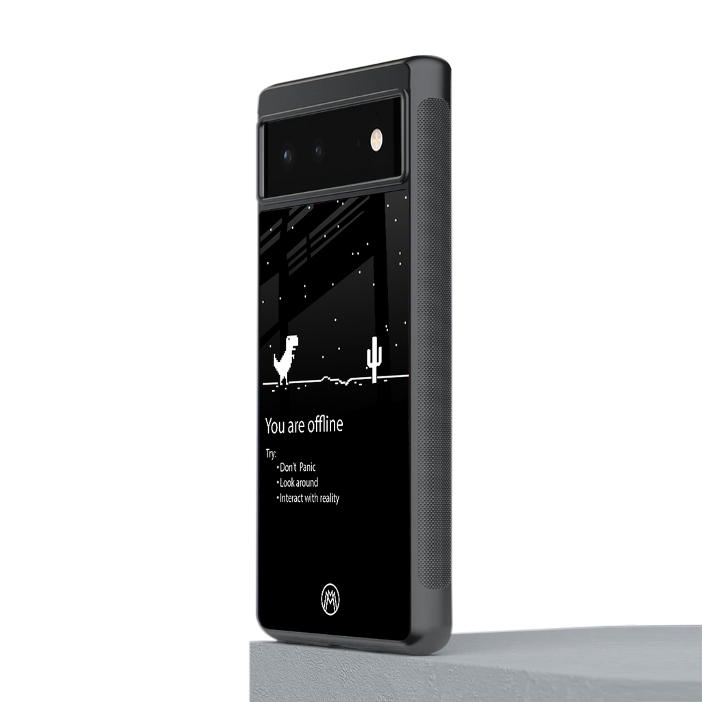 you are offline back phone cover | glass case for google pixel 6