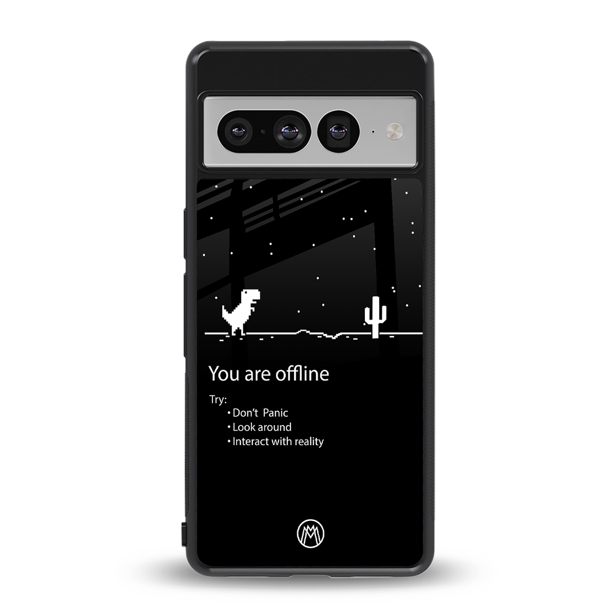 you are offline back phone cover | glass case for google pixel 7 pro