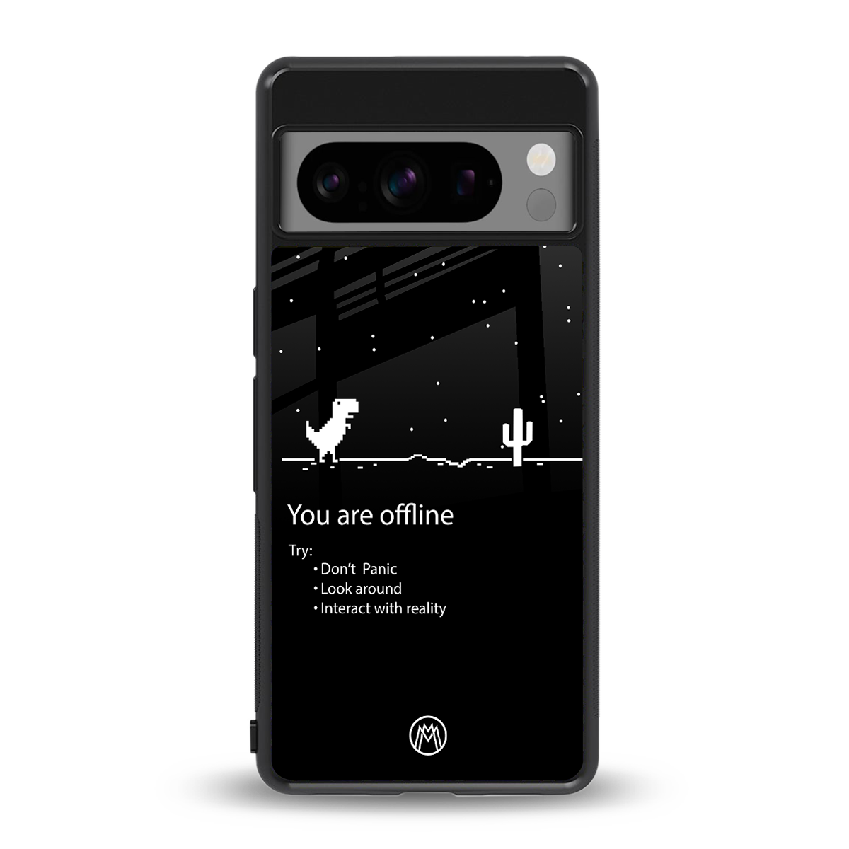 you are offline back phone cover | glass case for google pixel 8 pro