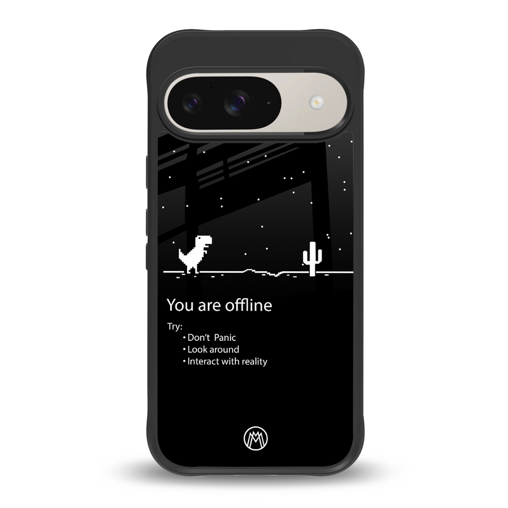 you are offline back phone cover | glass case for google pixel 9