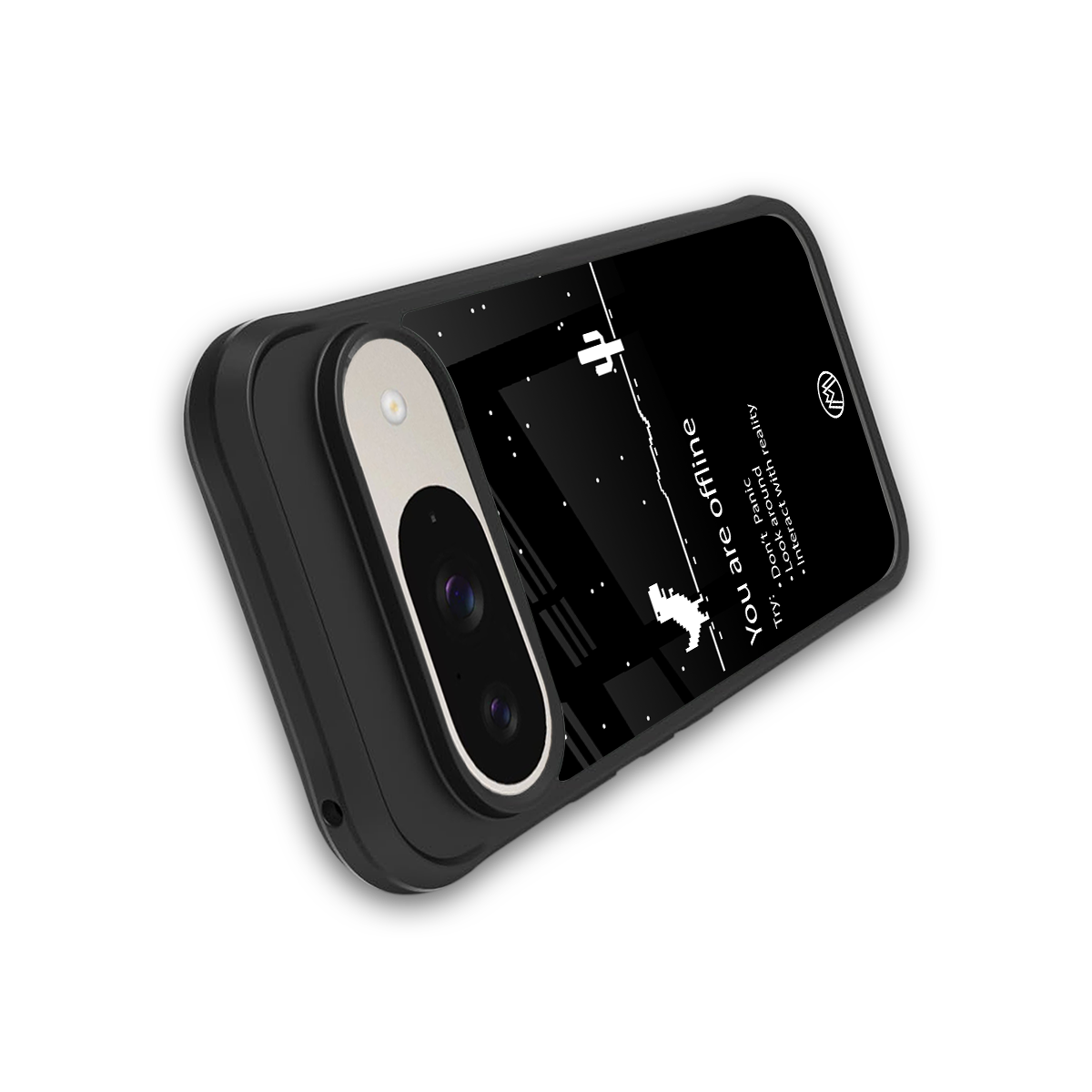 you are offline back phone cover | glass case for google pixel 9