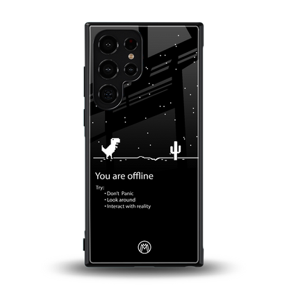 you are offline back phone cover | glass case for samsung galaxy s24 ultra
