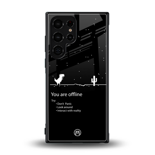 you are offline back phone cover | glass case for samsung galaxy s24 ultra