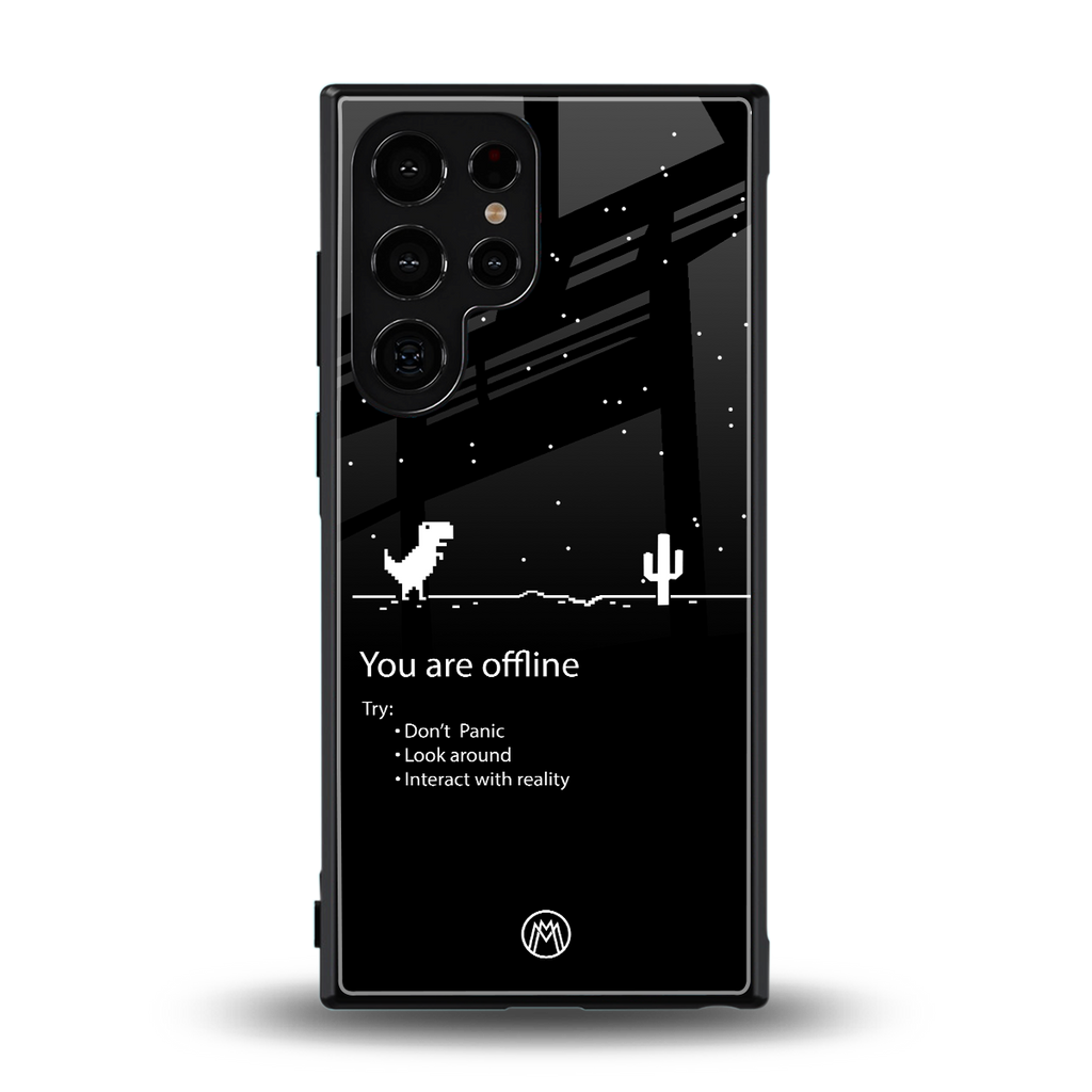 you are offline back phone cover | glass case for samsung galaxy s23 ultra