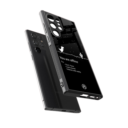 you are offline back phone cover | glass case for samsung galaxy s24 ultra