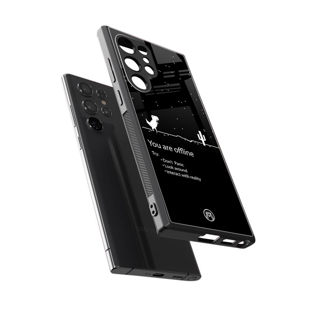 you are offline back phone cover | glass case for samsung galaxy s23 ultra