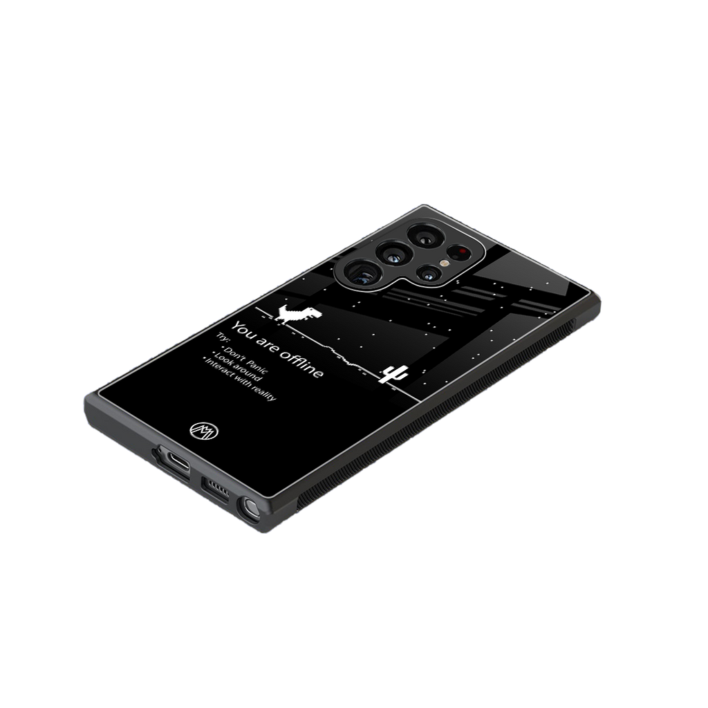 you are offline back phone cover | glass case for samsung galaxy s23 ultra
