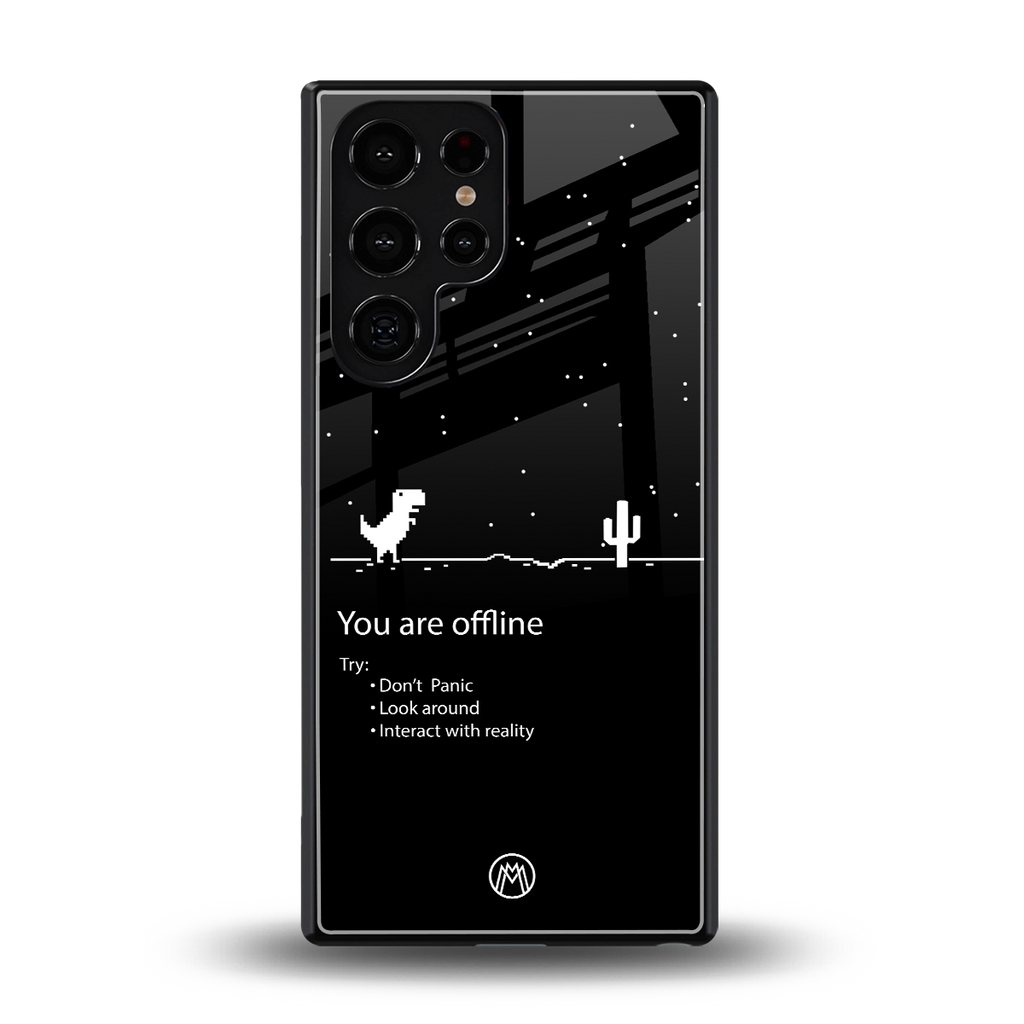 you are offline back phone cover | glass case for samsung galaxy s25 ultra