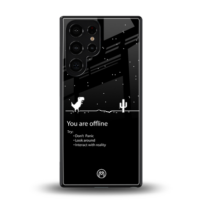 you are offline back phone cover | glass case for samsung galaxy s25 ultra
