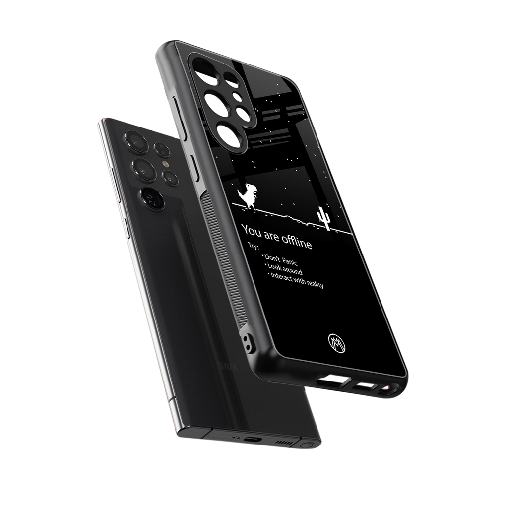you are offline back phone cover | glass case for samsung galaxy s25 ultra
