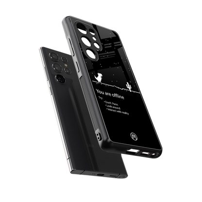 you are offline back phone cover | glass case for samsung galaxy s25 ultra