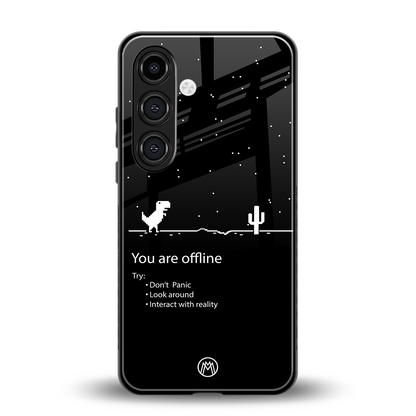 you are offline back phone cover | glass case for samsung galaxy s23