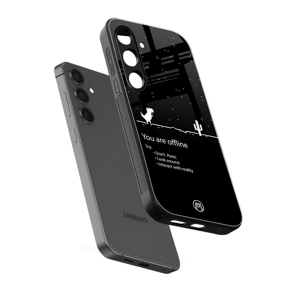 you are offline back phone cover | glass case for samsung galaxy s24 fe