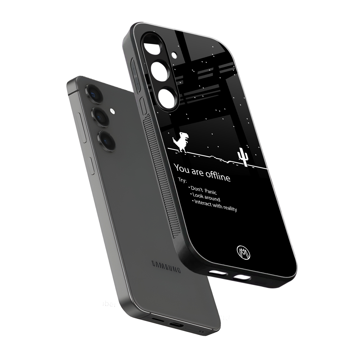 you are offline back phone cover | glass case for samsung galaxy s24 fe