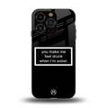 you make me feel drunk black edition back phone cover | glass case for iphone 13 pro