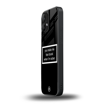 you make me feel drunk black edition back phone cover | glass case for nothing phone 2
