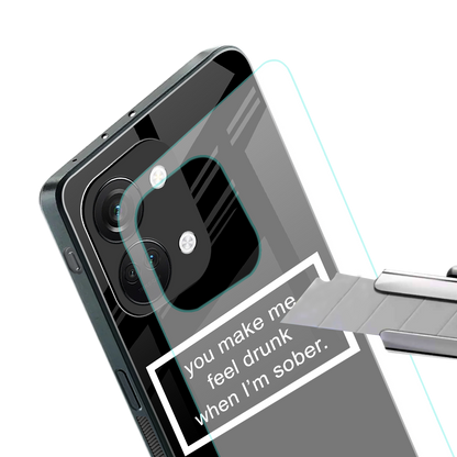 you make me feel drunk black edition back phone cover | glass case for oneplus nord 3