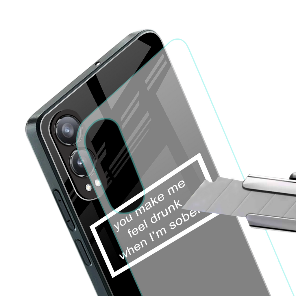 you make me feel drunk black edition back phone cover | glass case for oneplus nord ce 4 lite