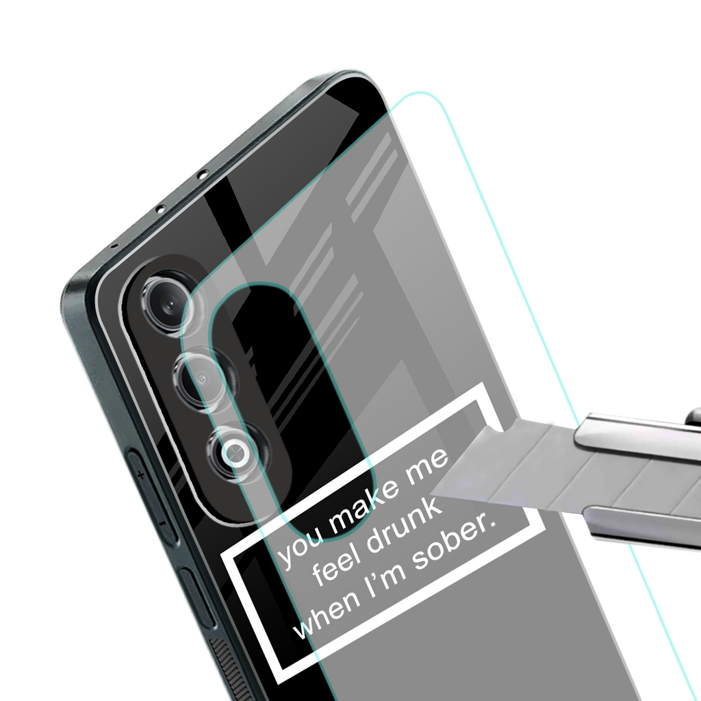 you make me feel drunk black edition back phone cover | glass case for oneplus nord ce 4