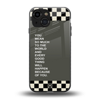 you mean so much to the world back phone cover | glass case for iphone 13 mini