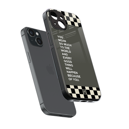 you mean so much to the world back phone cover | glass case for iphone 13 mini