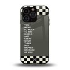 you mean so much to the world back phone cover | glass case for iphone 13 pro