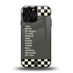you mean so much to the world back phone cover | glass case for iphone 14 pro max