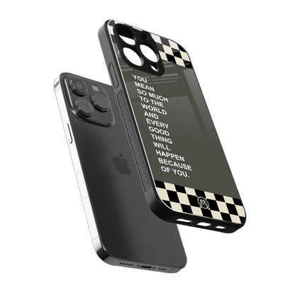 you mean so much to the world back phone cover | glass case for iphone 14 pro