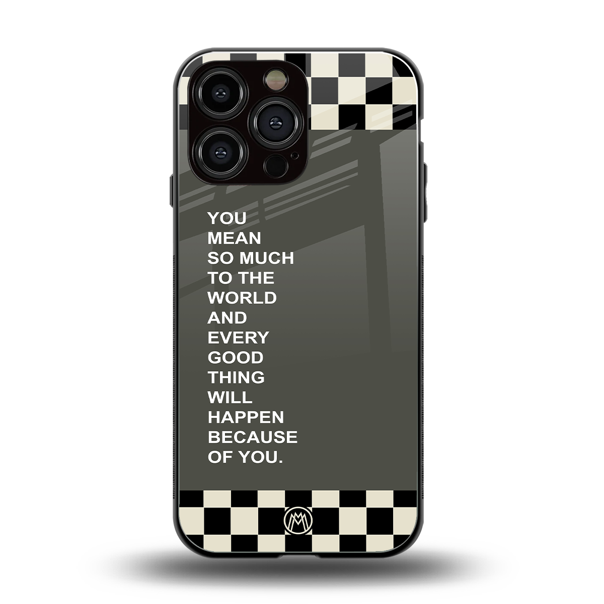you mean so much to the world back phone cover | glass case for iphone 16 pro max
