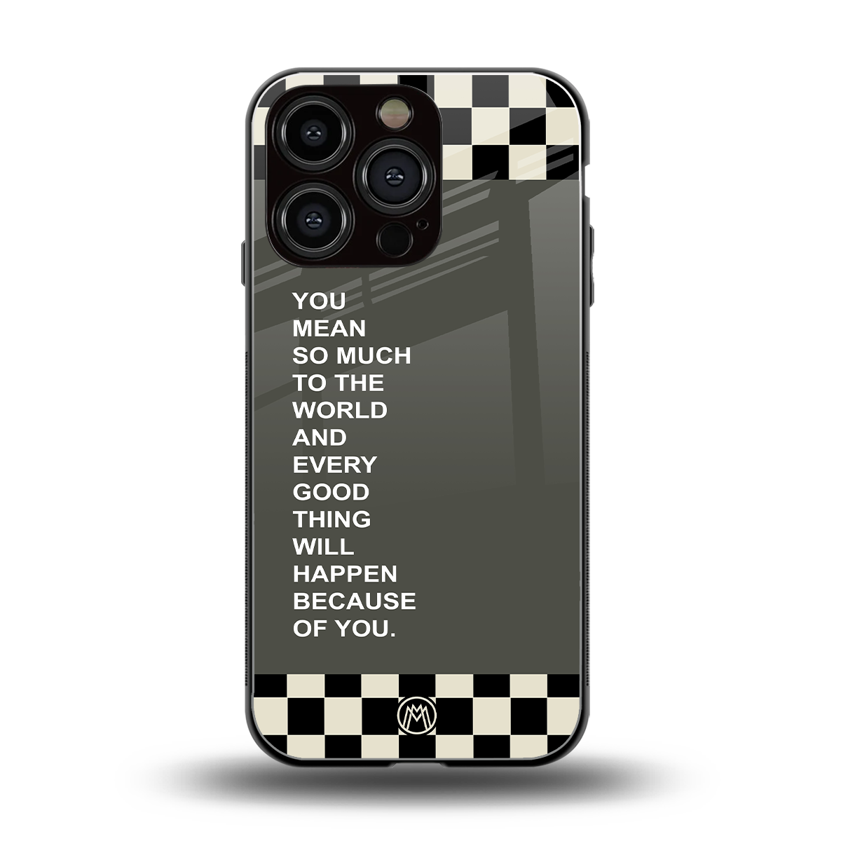 you mean so much to the world back phone cover | glass case for iphone 16 pro
