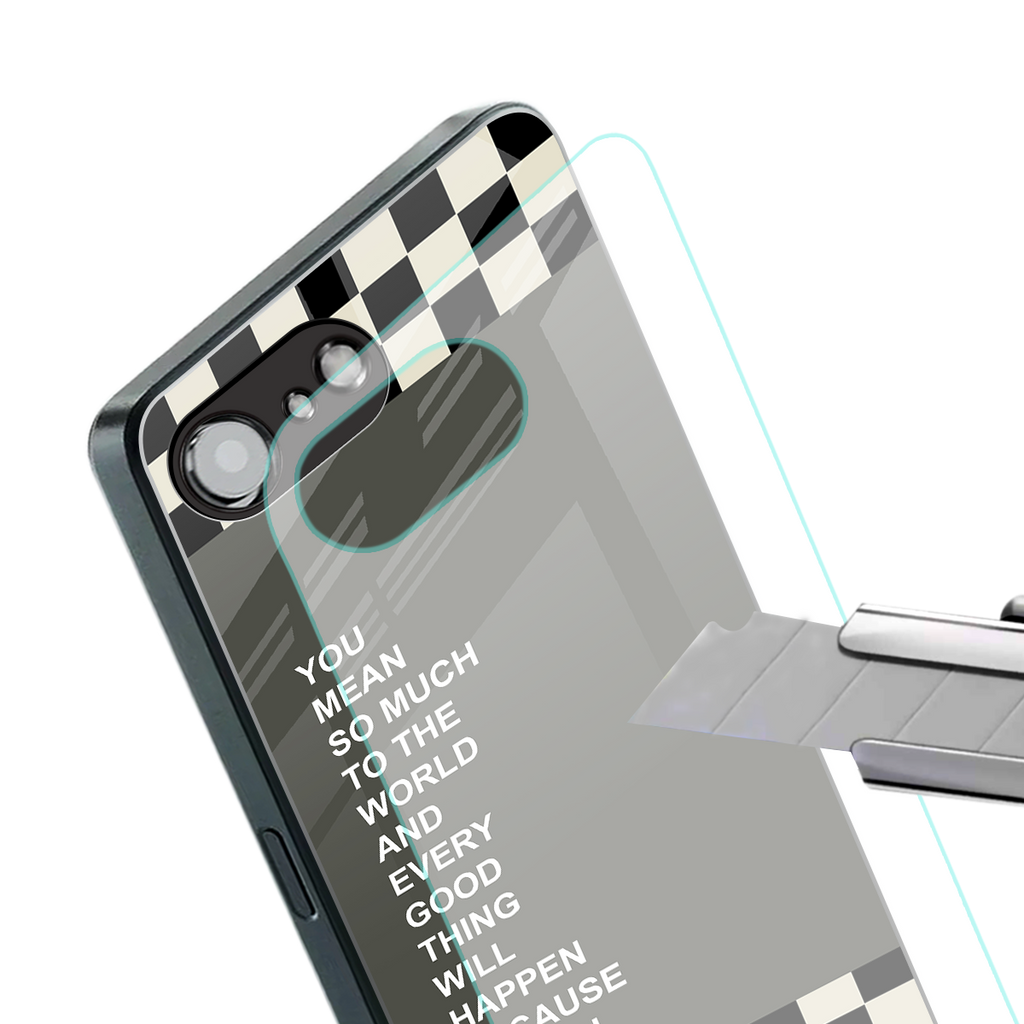 you mean so much to the world back phone cover | glass case for iphone 16e