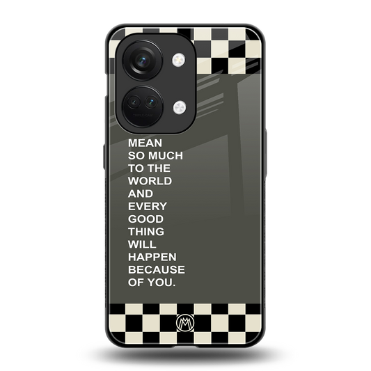 you mean so much to the world back phone cover | glass case for oneplus nord 3