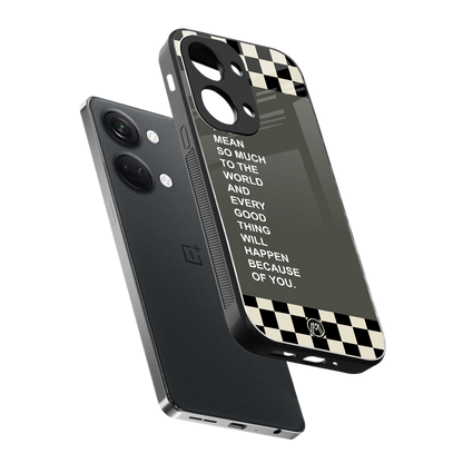 you mean so much to the world back phone cover | glass case for oneplus nord 3