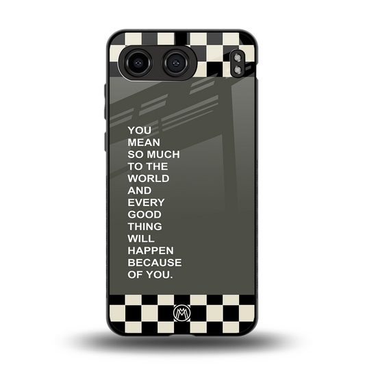 you mean so much to the world back phone cover | glass case for oneplus nord 4