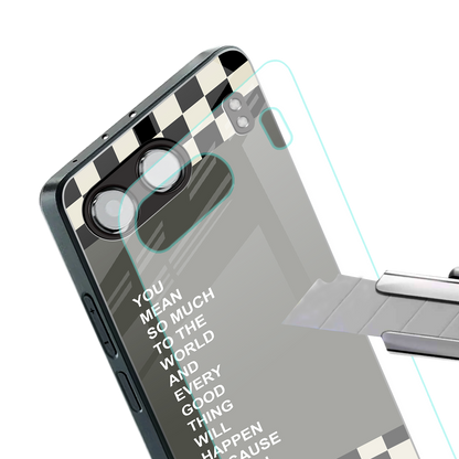you mean so much to the world back phone cover | glass case for oneplus nord 4