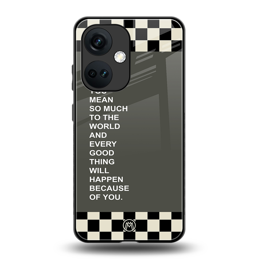 you mean so much to the world back phone cover | glass case for oneplus nord ce 3