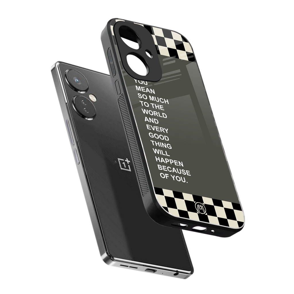 you mean so much to the world back phone cover | glass case for oneplus nord ce 3
