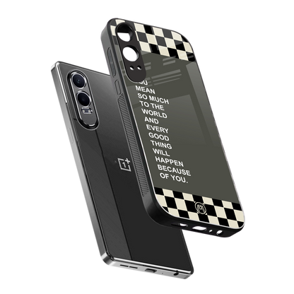 you mean so much to the world back phone cover | glass case for oneplus nord ce 4 lite