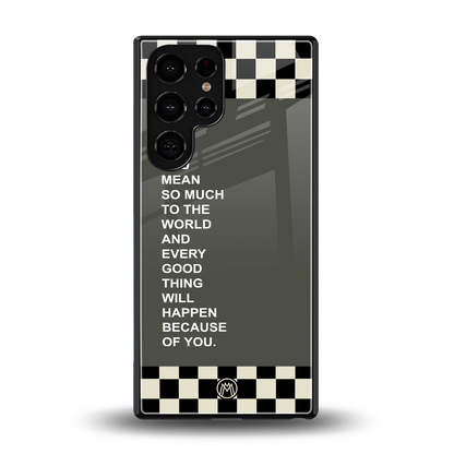 you mean so much to the world back phone cover | glass case for samsung galaxy s25 ultra