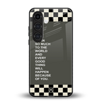 you mean so much to the world back phone cover | glass case for samsung galaxy s24 plus
