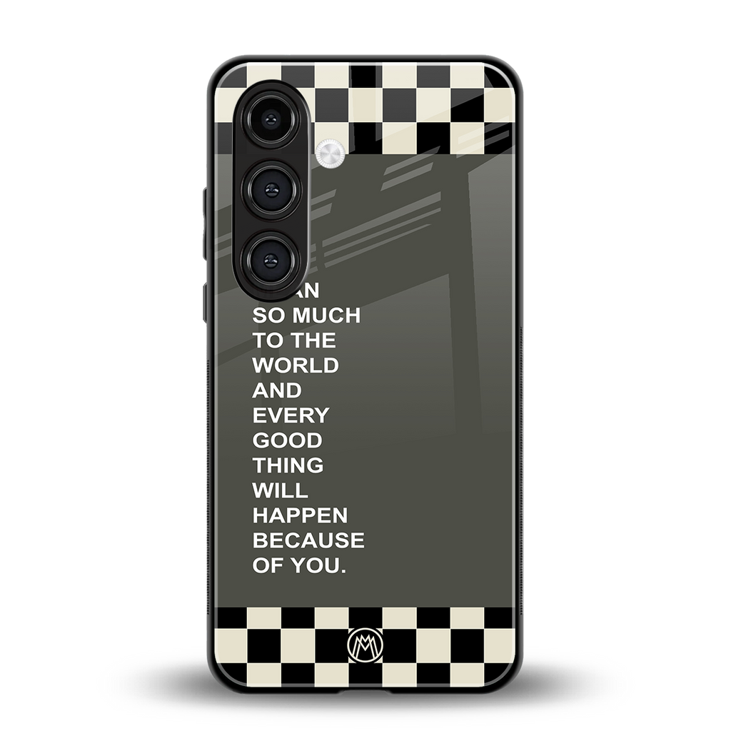 you mean so much to the world back phone cover | glass case for samsung galaxy s24 fe