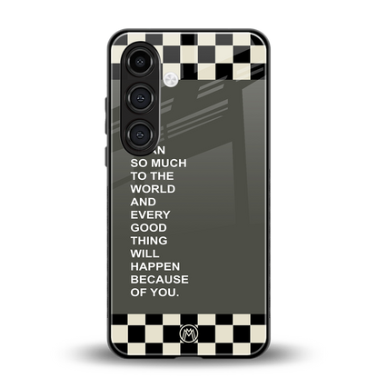 you mean so much to the world back phone cover | glass case for samsung galaxy s23