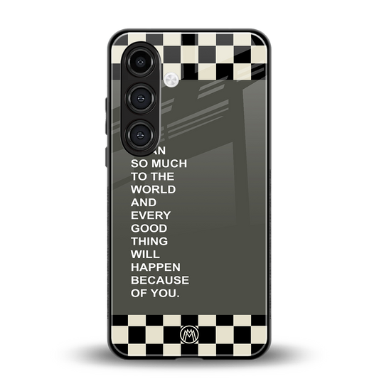 you mean so much to the world back phone cover | glass case for samsung galaxy s23