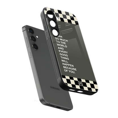 you mean so much to the world back phone cover | glass case for samsung galaxy s23