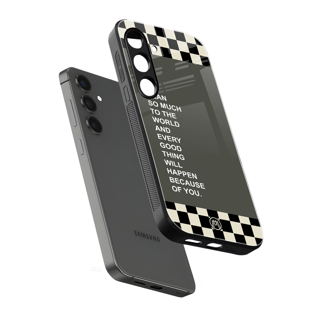 you mean so much to the world back phone cover | glass case for samsung galaxy s25