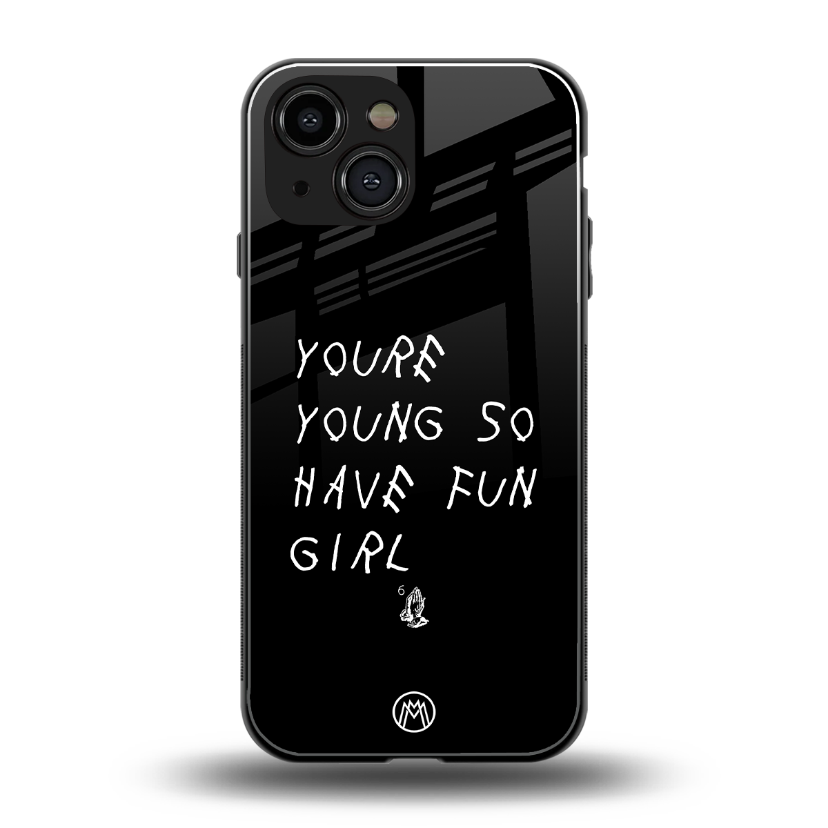 you are young back phone cover | glass case for iphone 13 mini