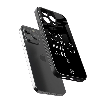 you are young back phone cover | glass case for iphone 13 pro max